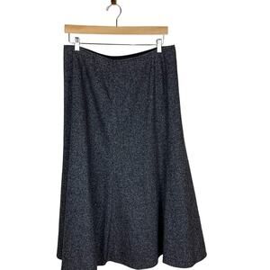 Jones New York  Grey Wool/ Silk Blend A-line Full Midi Skirt  - Size 12